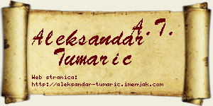 Aleksandar Tumarić vizit kartica